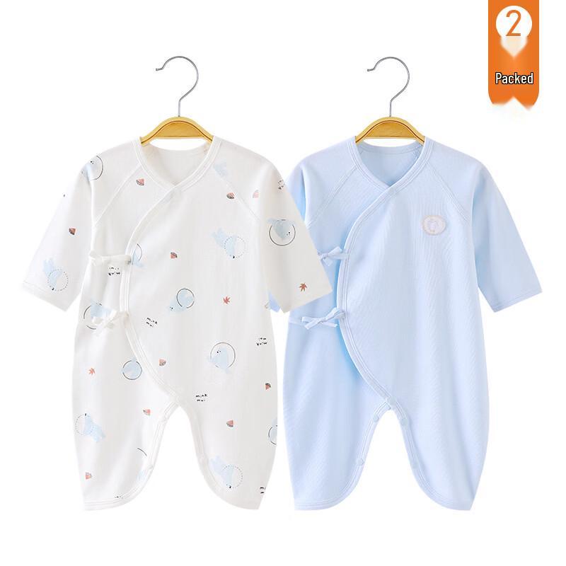 

Yingdebao Baby Blue Tie-Strap Bodysuit 2-Pack 52