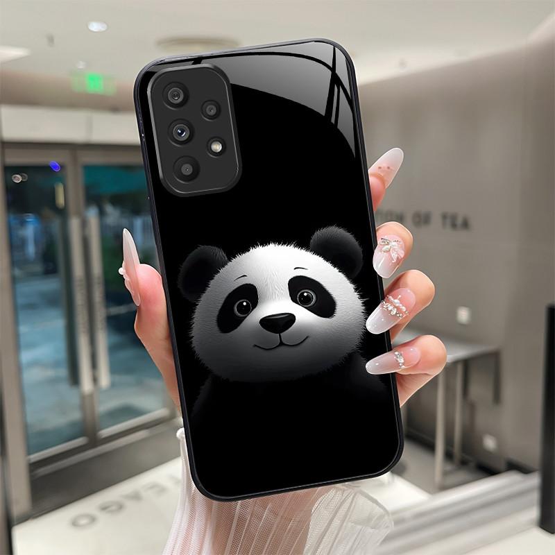 Süße Cartoon-Katzen Blumen Hülle Für Samsung Galaxy A52 A52S A72 4G 5G Gehärtetes Glas Handyhülle Schutzhülle Rückseite Hartschale