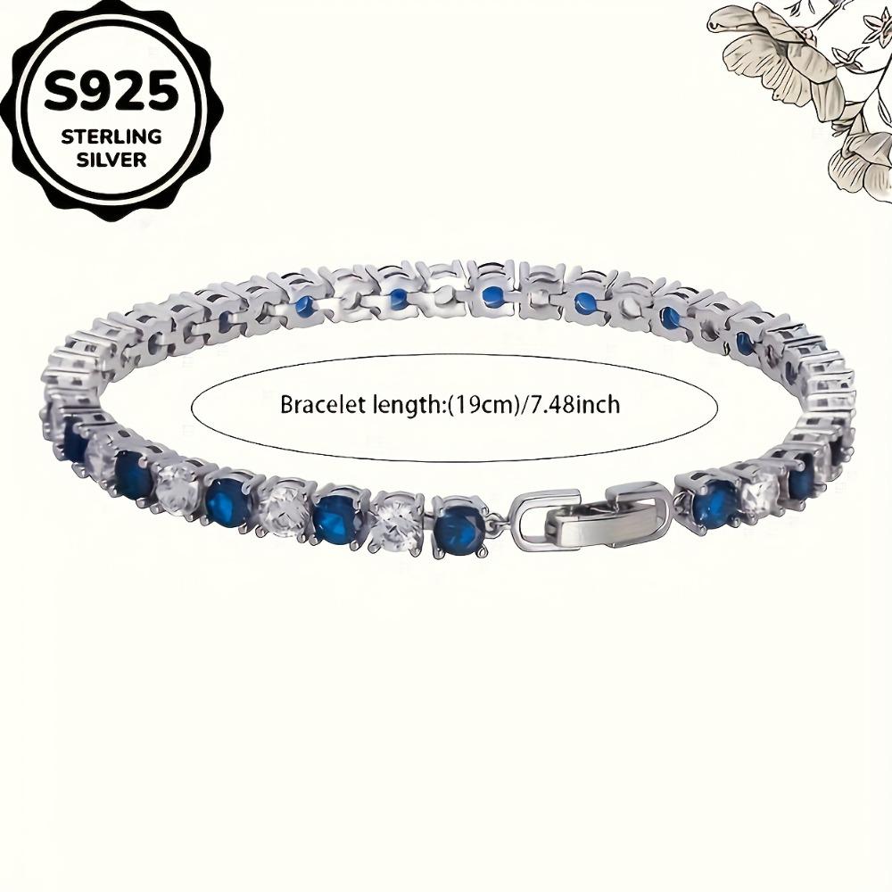 2Pieces925Pure silver bracelet set is the perfect anniversary gift for a wife, suitable for various occasions, vintage style, inlaid with artificial