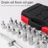 Professional Automotive Mechanic Socket Set Contains 18 Alloy Steel Socket Nonslip Design Tool And Portable Storage Box