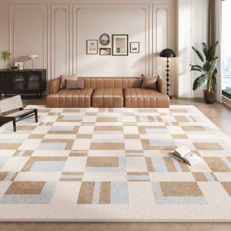 Cream Style Rugs for Bedroom Large Area Living Room Decoration Plush Carpet Study Anti-slip Floor Mat Home Thick Fluffy Soft Rug