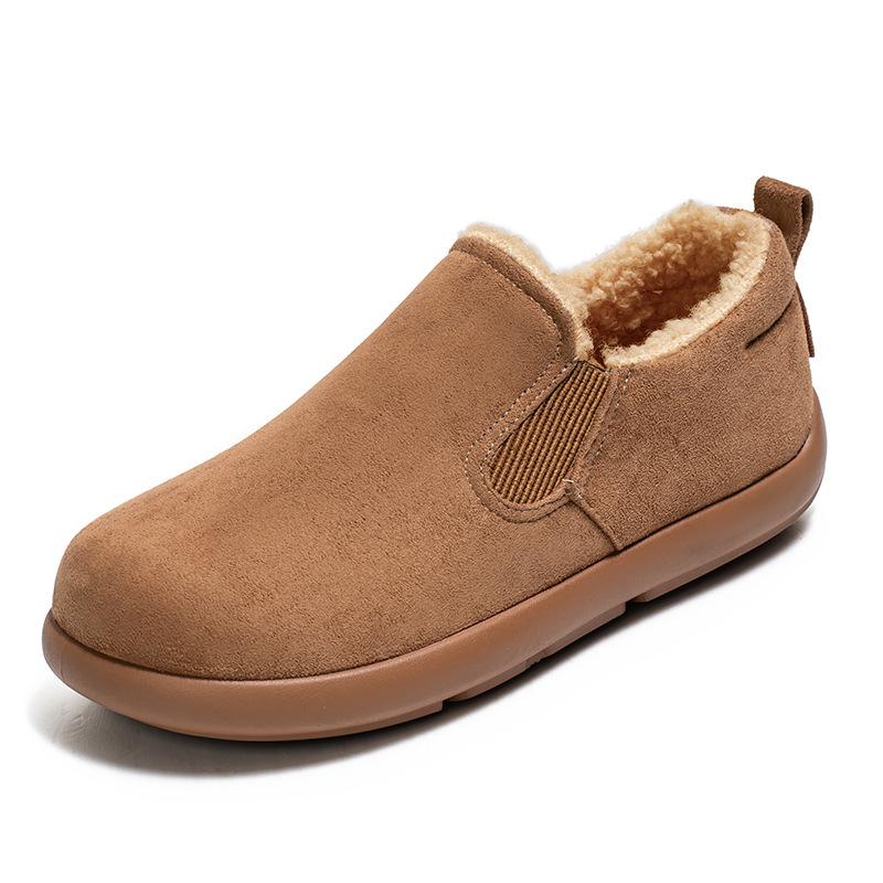 Shoes winter new outdoor light and comfortable foot-fitting lazy shoes fleece thickened soft-soled casual shoes