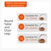 Silicone Material Silicone Chair Leg Protectors Felt Surface Flexible Design Non-Slip Floor Protectors 8 Pieces Set