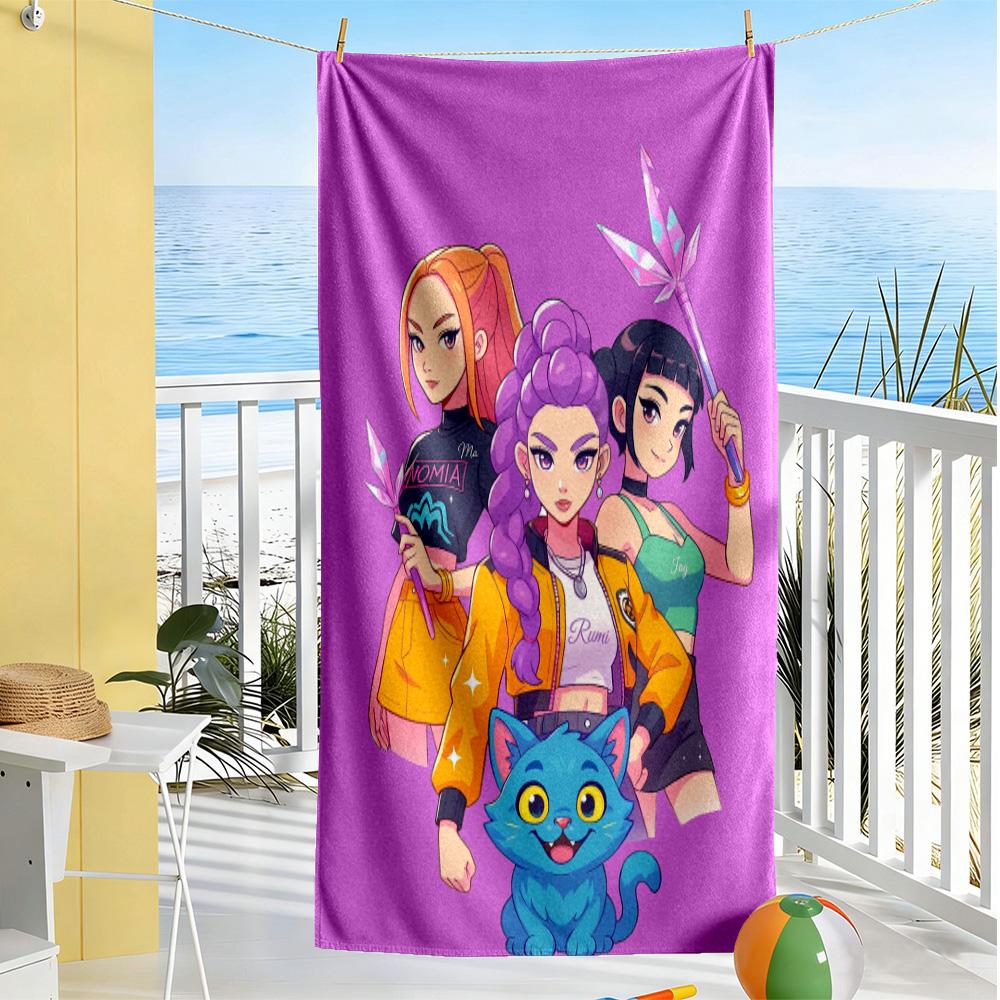 Huntress Power Squad Beach Towel Super Soft Microfiber Quickdry Fabric Comfortable Lightweight
