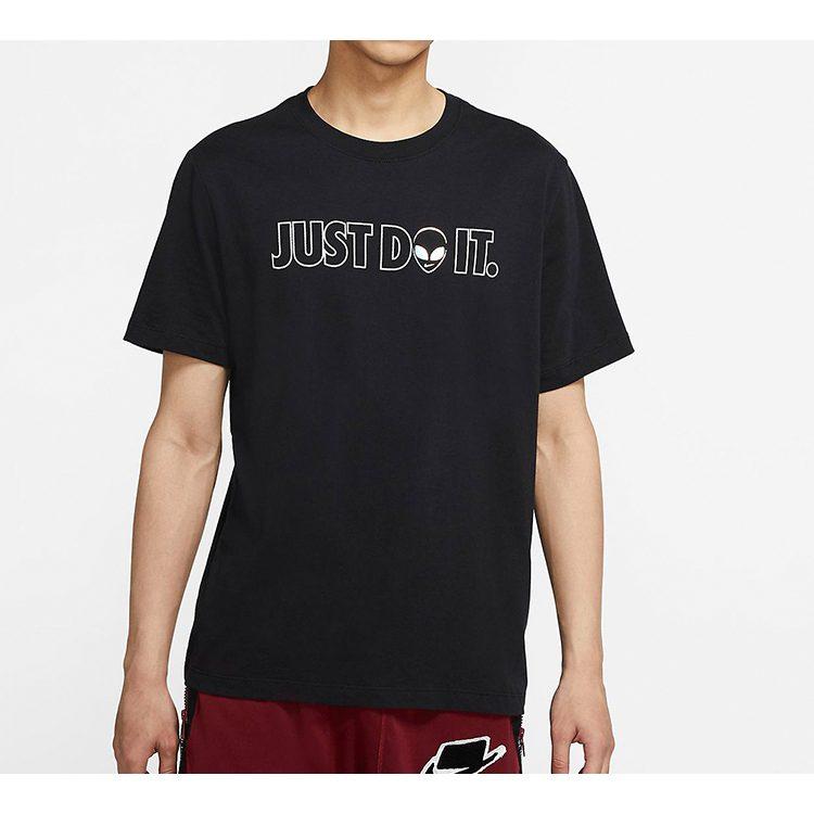 Nike T Shirts Men's Black Crew Neck Moderate Straight Fit CV8968-010