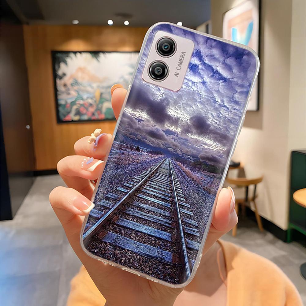 Etui Do Motorola Moto E13 Miękki Przezroczysty TPU Silikonowy Uroczy Kreskówkowy Panda Tylna Pokrywa Do Moto E13 motoE13 Futerały Etui Odporne Na Wstrząsy