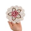 Embroidery Flower Cup Pad Flower Pattern Doily Tablecloth Placemat  Table Decoration