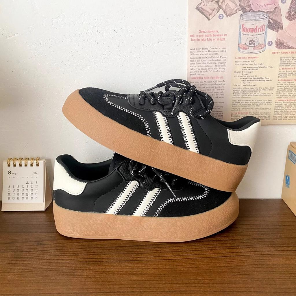 6557 Latex Insole/platform German Training Shoes Women's Shoes Autumn New 2024 Autumn Versatile Casual Sports Shoes Resistant