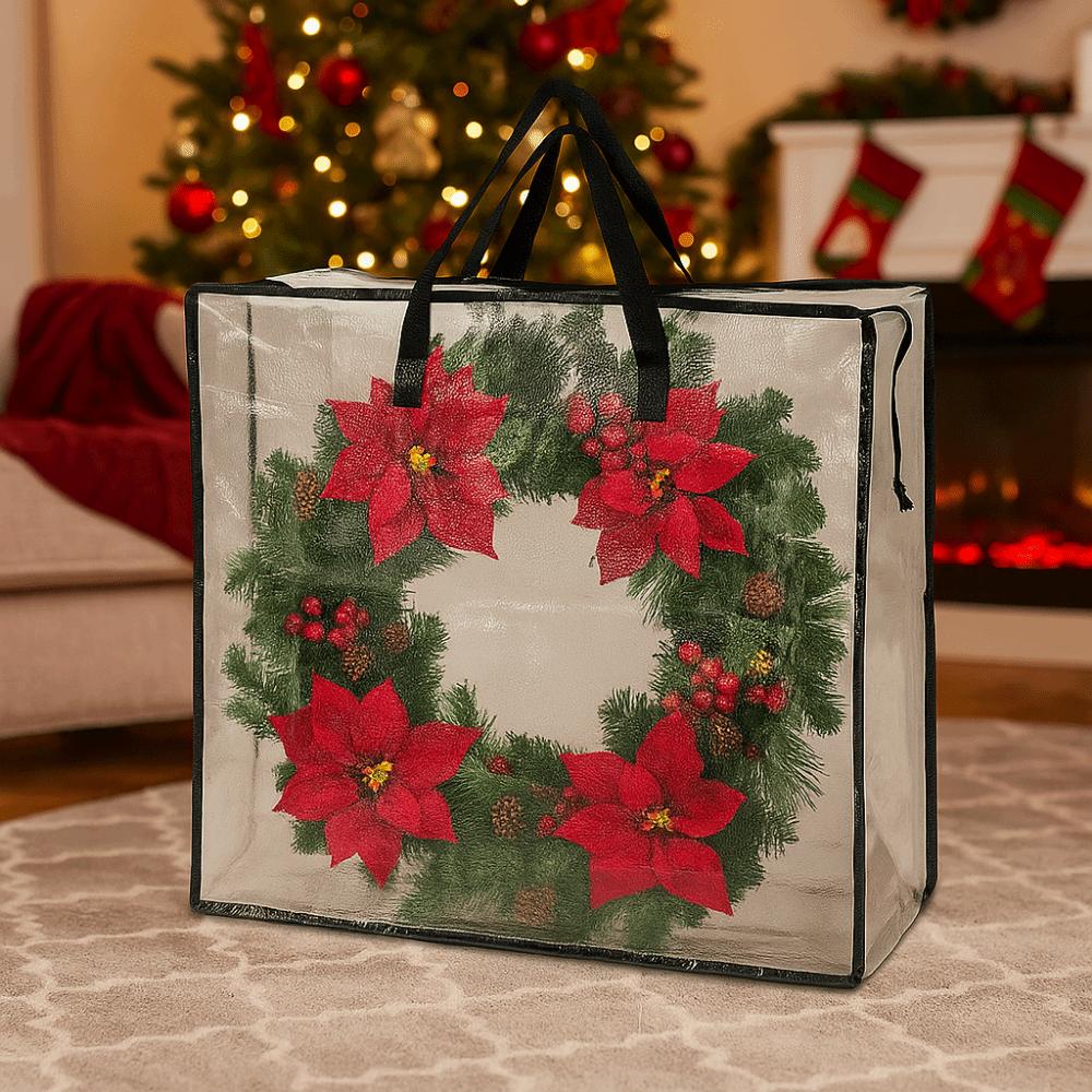 Large Capacity Christmas Garland Packing Bags Dustproof Quilt Clothing Storage Bag  Holiday Gift