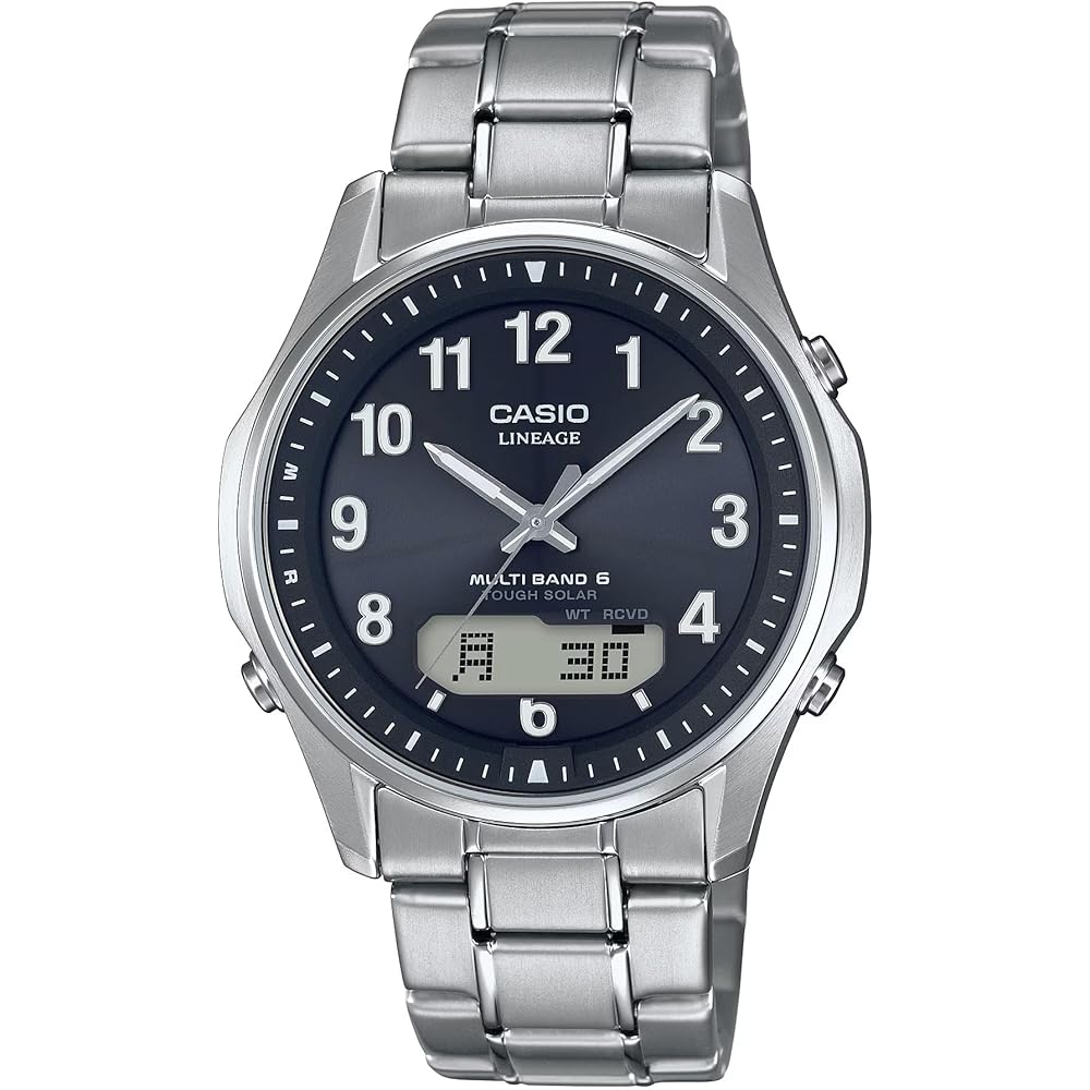 Casio Lineage Солнечные Радиоуправляемые Часы LCW-M100TSE-1A2JF Мужские Серебристая Нержавеющая Сталь Водонепроницаемость 10 Бар
