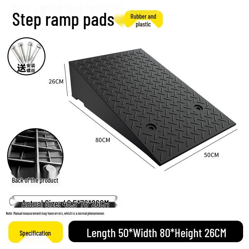 Rubber and Plastic Sloped Threshold Ramp Pad