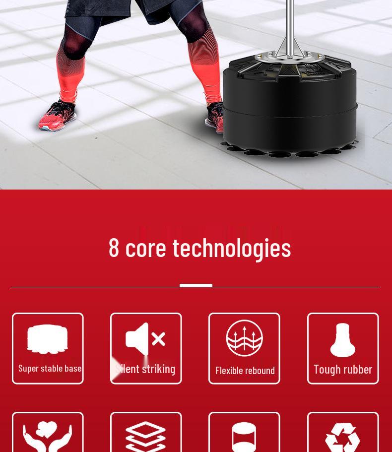 Boxing Reaction Target Trainer: Rotating Vertical Stick for Adults & Kids