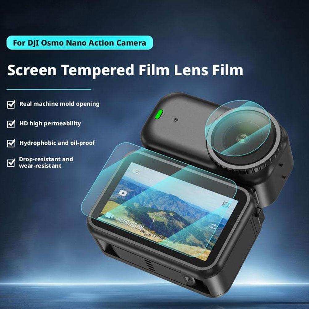 Tempered Glass For DJI Osmo Nano Action Camera Ultra-Clear Screen Protector For Osmo Nano LCD Screen Protective Film Accessories