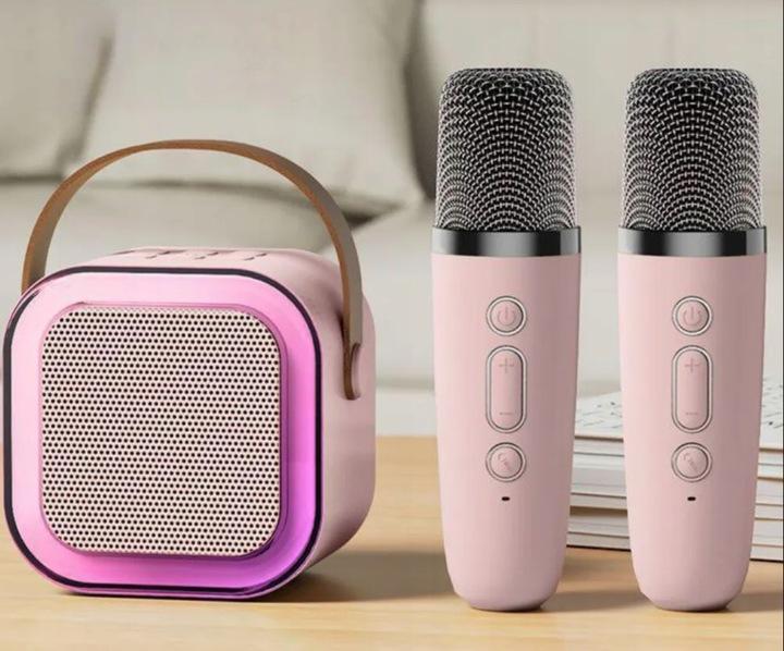 Mikrofon Z Głośnikiem Bluetooth Zestaw Karaoke Pink