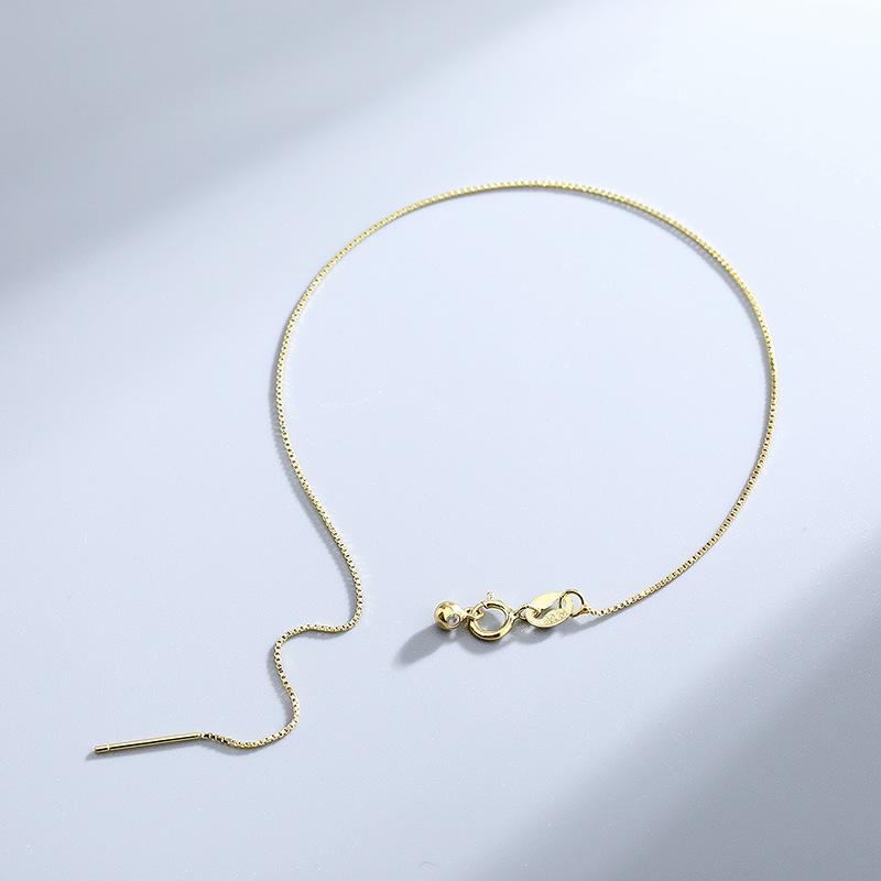 

Срібний браслет-ланцюжок зі срібла 925 проби для нанизування тонких намистин своїми руками Sterling Silver 925 золотий