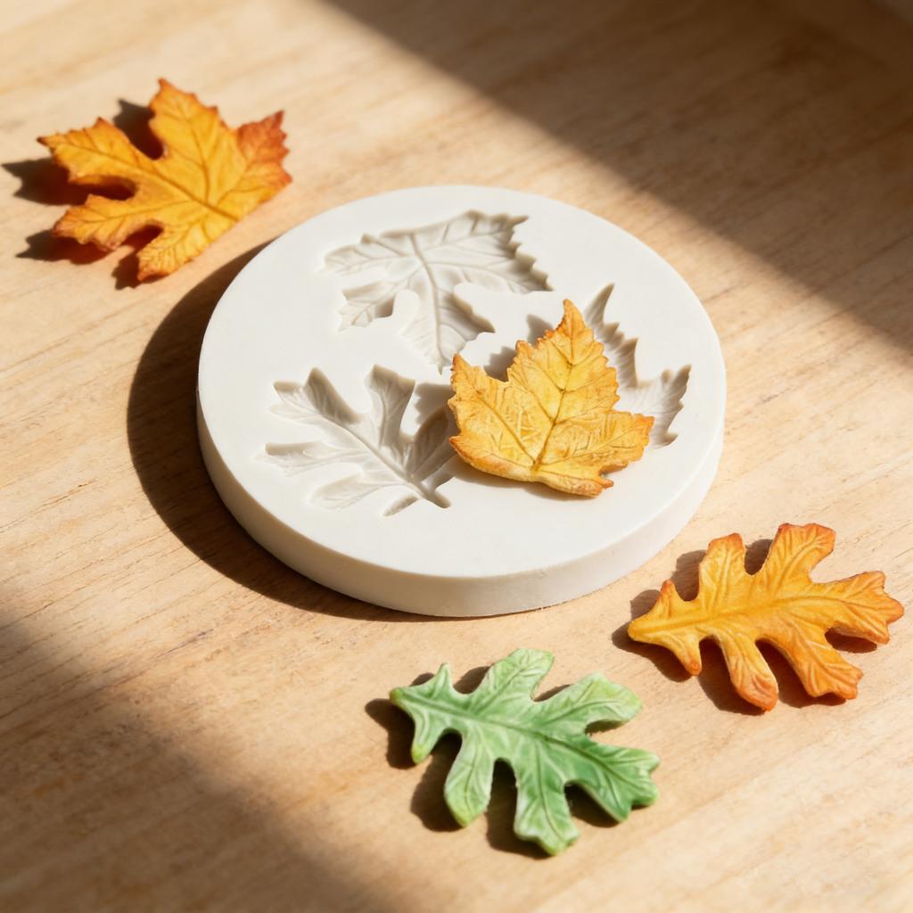1pc-Maple Leaf Baking Silicone Mold Baking Maple Leaf Green Leaf Cake Decoration Chocolate Mold Clay Mold