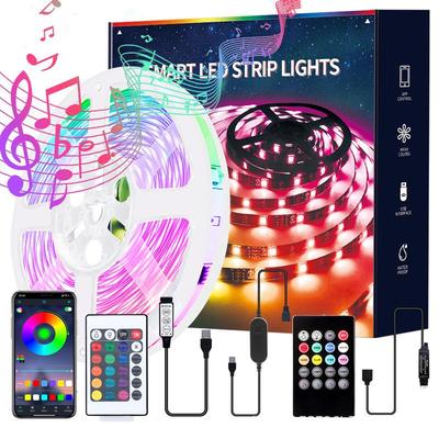 Bande Lumineuse LED 5V 5050RGB Colorée Rythme Musical avec Contrôle Vocal