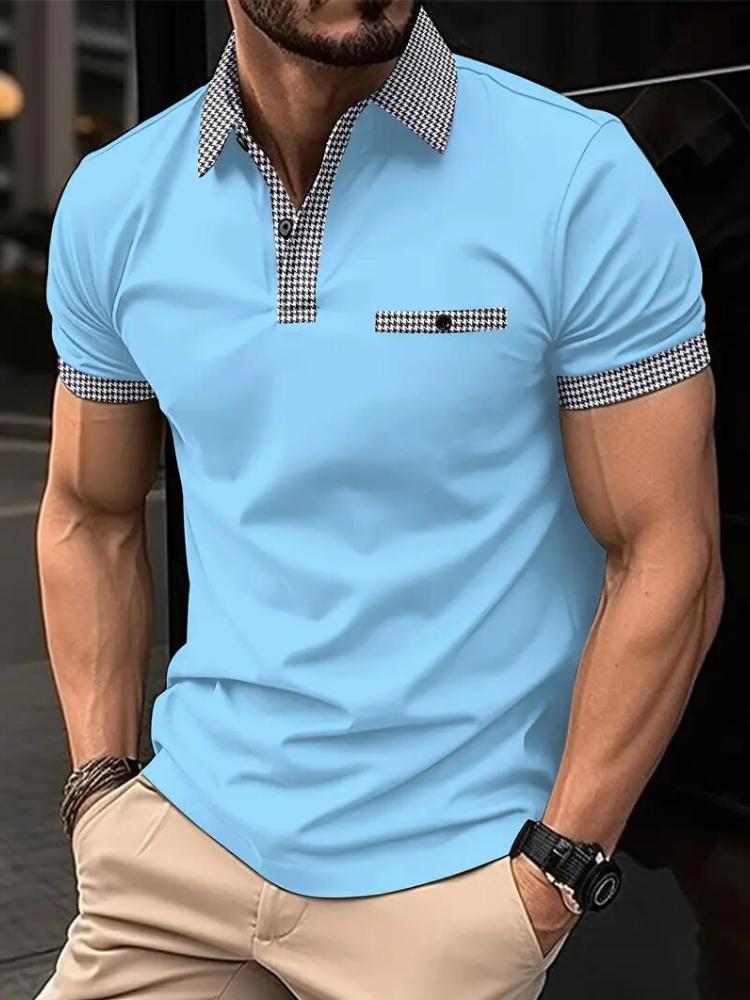 Yoxier Zomer Mannen Klassiek Mode Dagelijks Korte Mouw Duizend Vleugels Poloshirt Casual Sport Ademend Nepzak Knopen Poloshirt XXXL