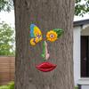 yangyizhi Colorful Tree Trunk Face Decor, Outdoor Faces, Trees Yard Art Statues, Garden Cute Funny Creative Decoration for Patio