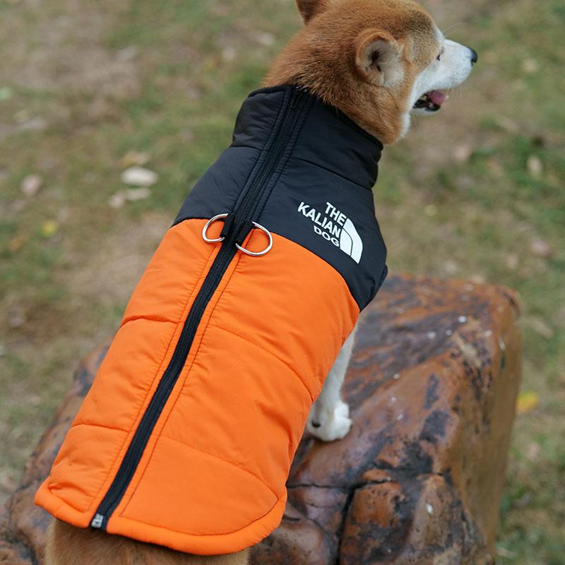 Waterproof Dog Clothes Winter Pet Warm Vest Jacket Padded Vest For Medium and Large Dogs Shiba Inu Warm Jacket Labrador Vest