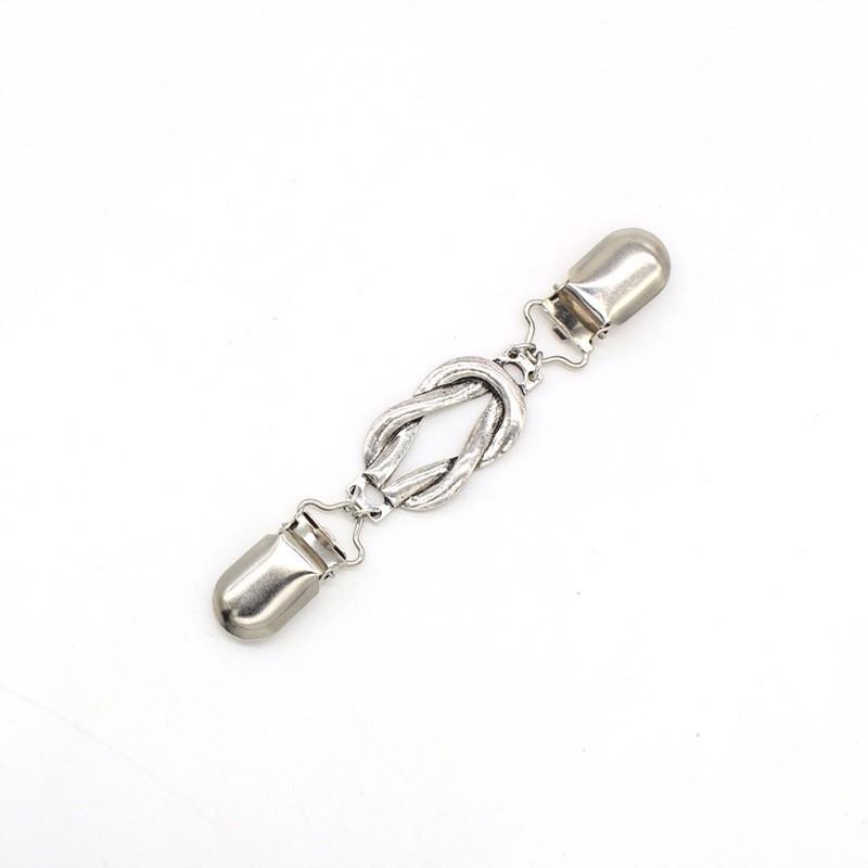 

Винтажный свитер клип женский шаль клип платье воротник клип рубашка Cinch- клип One Size серебряный