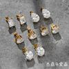 Jieding Titanium Steel Zircon Stud Earrings Niche Simple Earrings Do Not Fade K Gold Stainless Steel Jewelry Advanced Sense