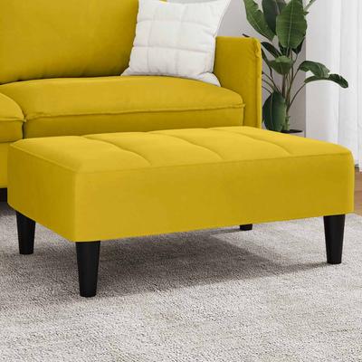 Footstool Yellow 77 X 55 X 31 Cm Velvet