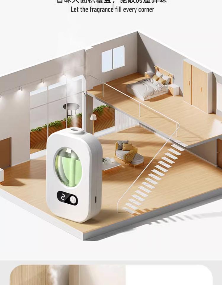 Automatic Aroma Diffuser & Deodorizer - Long-lasting Fresh Scent for Home, Bedroom, & Toilet Odor Removal