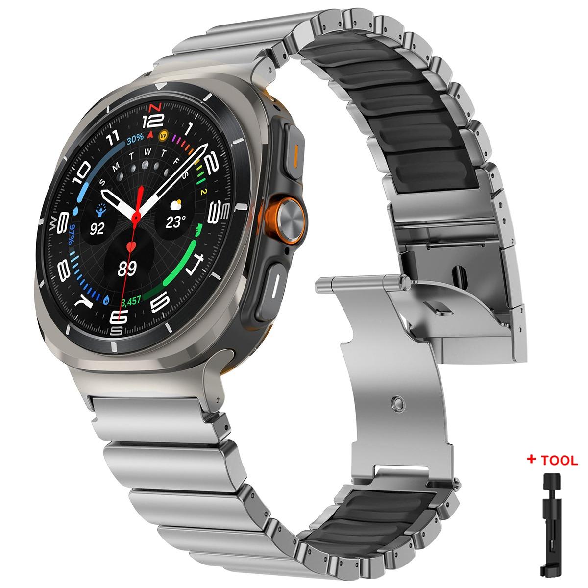 

Титановий ремінець для Samsung Galaxy Watch 8 44мм 40мм 8 Classic 46мм Браслет Металевий діловий ремінець для Galaxy Watch Ultra 2025 Galaxy 8 44mm 40mm
