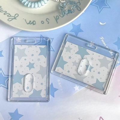 Porta Photocard Kpop Blu Rosa Maniche per Carte Carta Idolo Protettore Impermeabile Porta Carte Autobus Ciondolo a Sacchetto Cancelleria Scolastica
