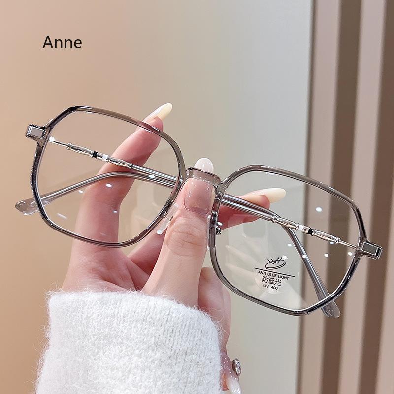 Korean Oversized Anti Radiation Eyeglasses for Women/Men Metal Frame Eyeglass Anti Blue Light Eyewear gafas de lectura