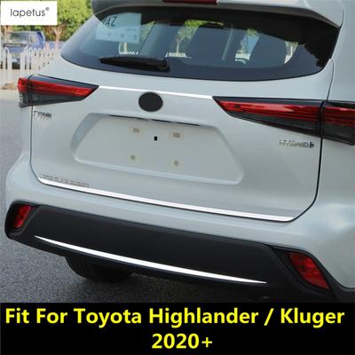Rear Trunk Tailgate Door Molding Strip Decor Cover Trim For Toyota Highlander / Kluger - 2025 Stainless Steel Exterior