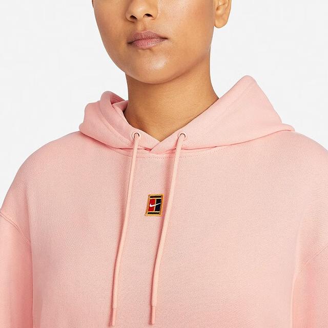 Nike Solid Color Logo Embroidered Casual Sports Hoodie Women hoodies Pink CK8448-800