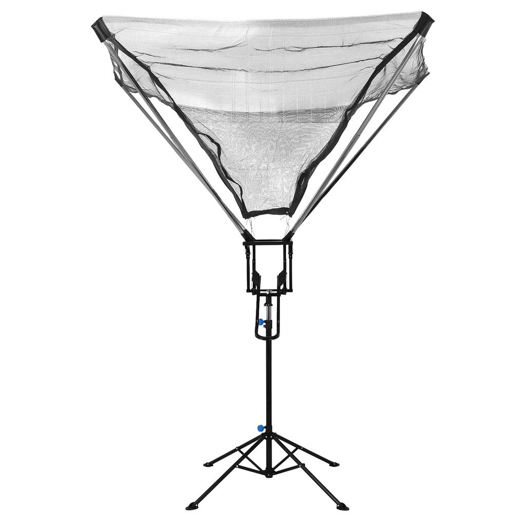 Basketball Shot Return Net Apparatus with 180° Rotating Track Easy Assembly with Net Return System for Free-Throw Practice