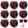 FourWheel Skate Wheels High Elastic Roller Replacement Shock Absorbing White 8