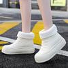 Women's Cotton-Padded Non-Slip Waterproof Japanese Rain Boots, Mid-Calf, Thick-Soled Rubber Shoes
