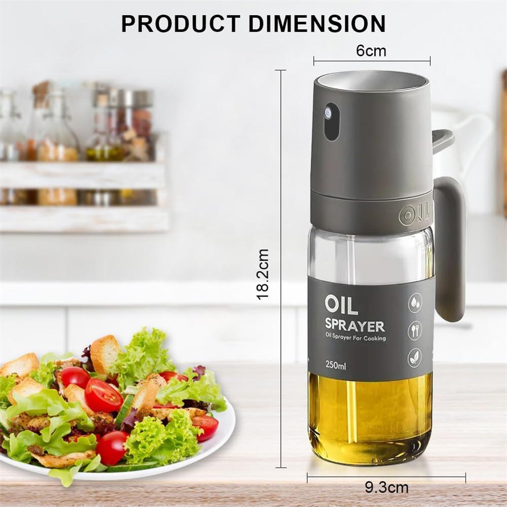 250 ML Oil Spray Bottle GlassSpray Bottle for Cooking OilOil Sprayer for CookingGrilling Baking  Air Fryer Salad