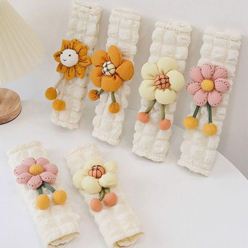 Delicacy Safety Belt Protector Puff Flower Seatbelt Shoulder Pads Car Seat Belt Cover  Car-styling