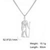 LIKGREAT Egyptian God Talisman Stainless Steel Pendant Necklace for Women/Men Wisdom Thoth Ibis-head Amulet Gold Plated Jewelry