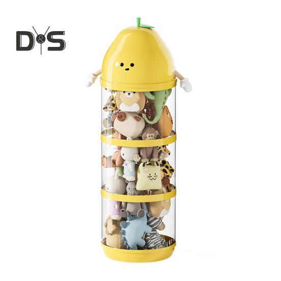 

Вертикальная трубка для хранения игрушек, трубка для организации мягких игрушек, прозрачное ведро для хранения плюшевых кукол, контейнер для игрушек для домашних животных Triple Layer