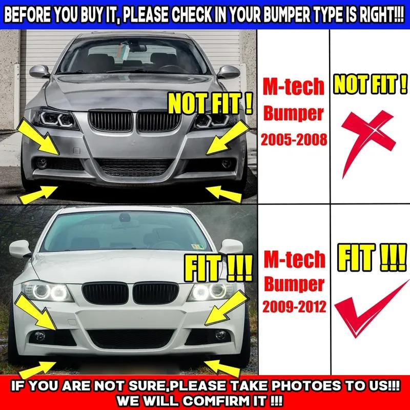 Do BMW serii 3 E90 E91 LCI M Sport 2009-2012 Para Przedni Splitter Wargi Dyfuzor Spoiler Zestaw Body Kit Pokrywy Części