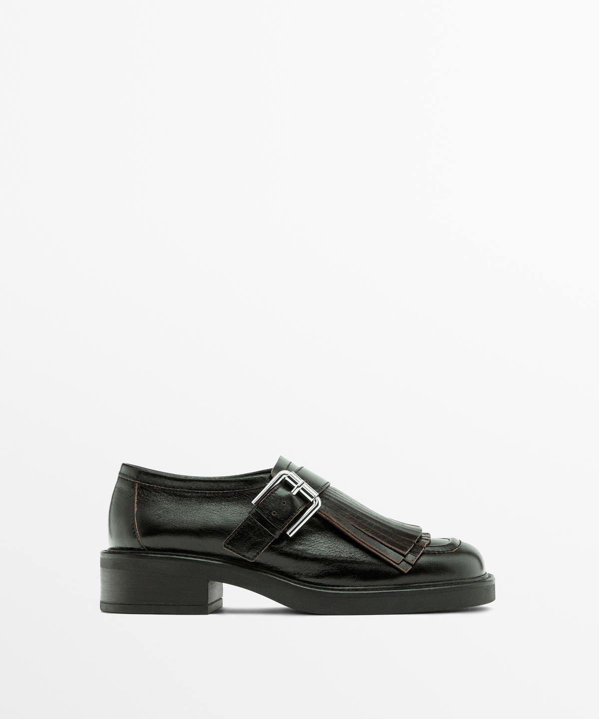 Massimo Dutti Buckle Derby Shoes With
