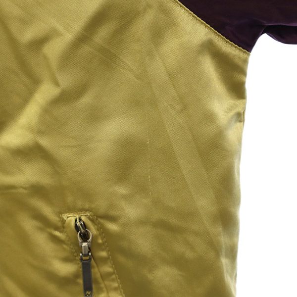 New Balance Nylon Jacket M Purple X Gold Zip Blouson Women Used