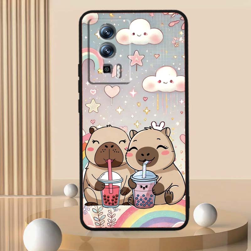 

Мультяшная Аниме Капибара Арт Для Xiaomi Redmi 12 13C 12C 13 10C 9T A2 9A 9C 7A Note 10S 8T 10 9 8 Pro 4G 5G Черный Чехол для Телефона Redmi Note 8T
