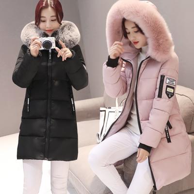 Casaco feminino de algodão de inverno engrossado acolchoado com capuz comprimento médio à prova de vento bolsos quentes com zíper manga comprida cor sólida slim fit feminino