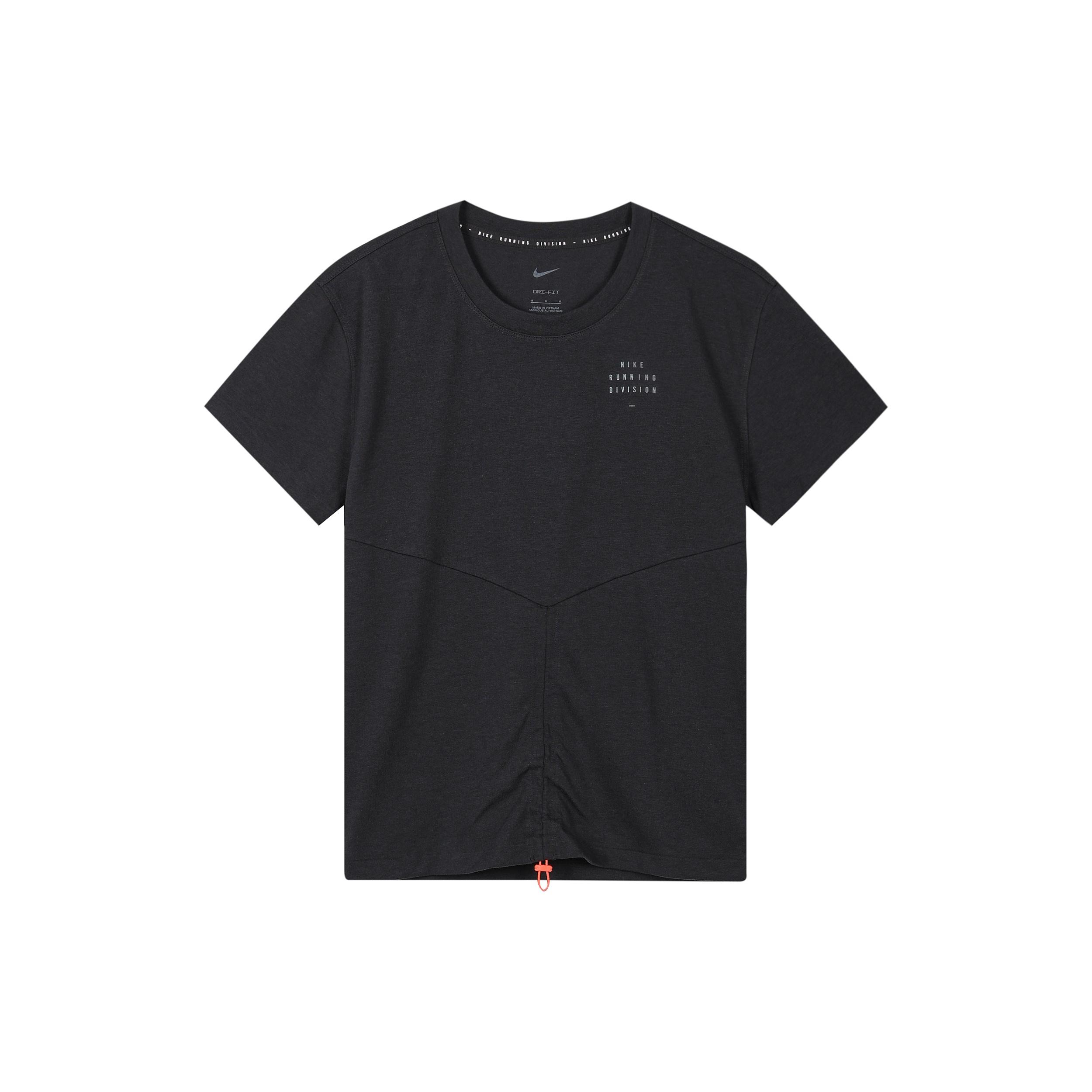 (WMNS) Nike Dri-FIT Run Division Back Printing Sports Running T-Shirt Black Women s DD5316-010 M