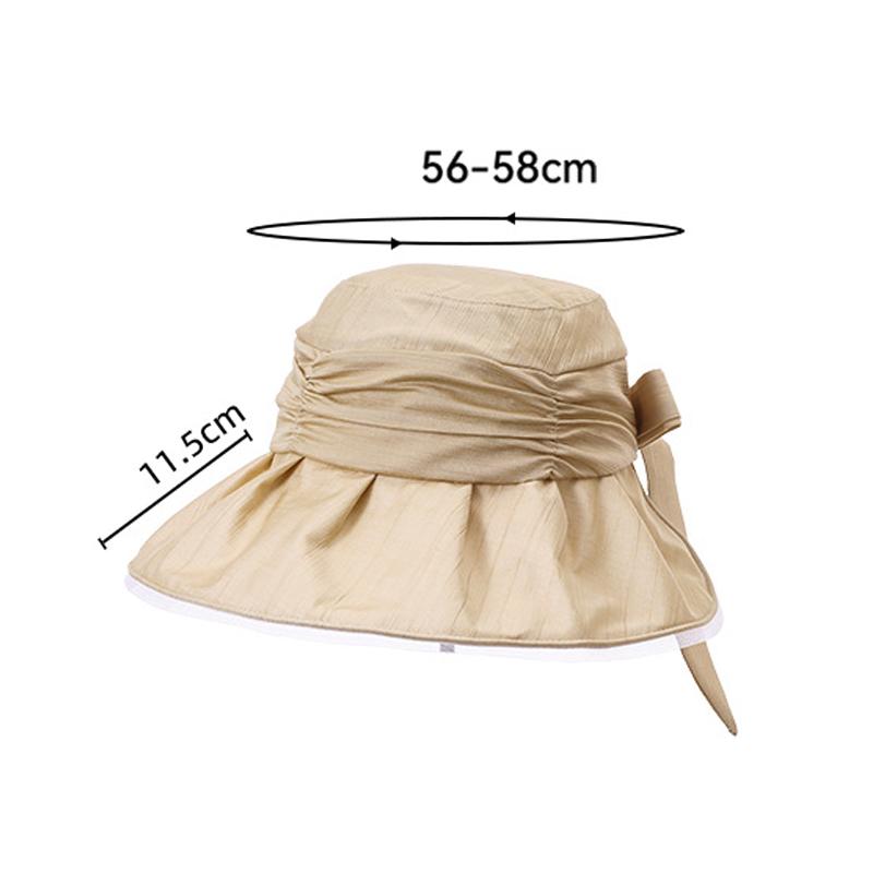 Sun-Protection Hat Women's Summer Outdoor Big-Brim Sunshade Hat with Peach Tail for Traveling Sun Hat Fisherman Hat