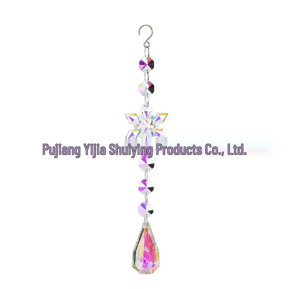 Décorations Exclusives Transfrontalières en Acrylique Flocon de Neige - Ornements Attrape-Soleil en Cristal pour Arbres & Fenêtres