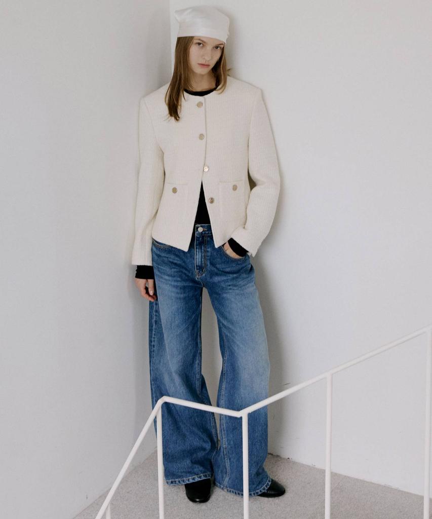 MAIS Long Wide Denim Pants / Blue