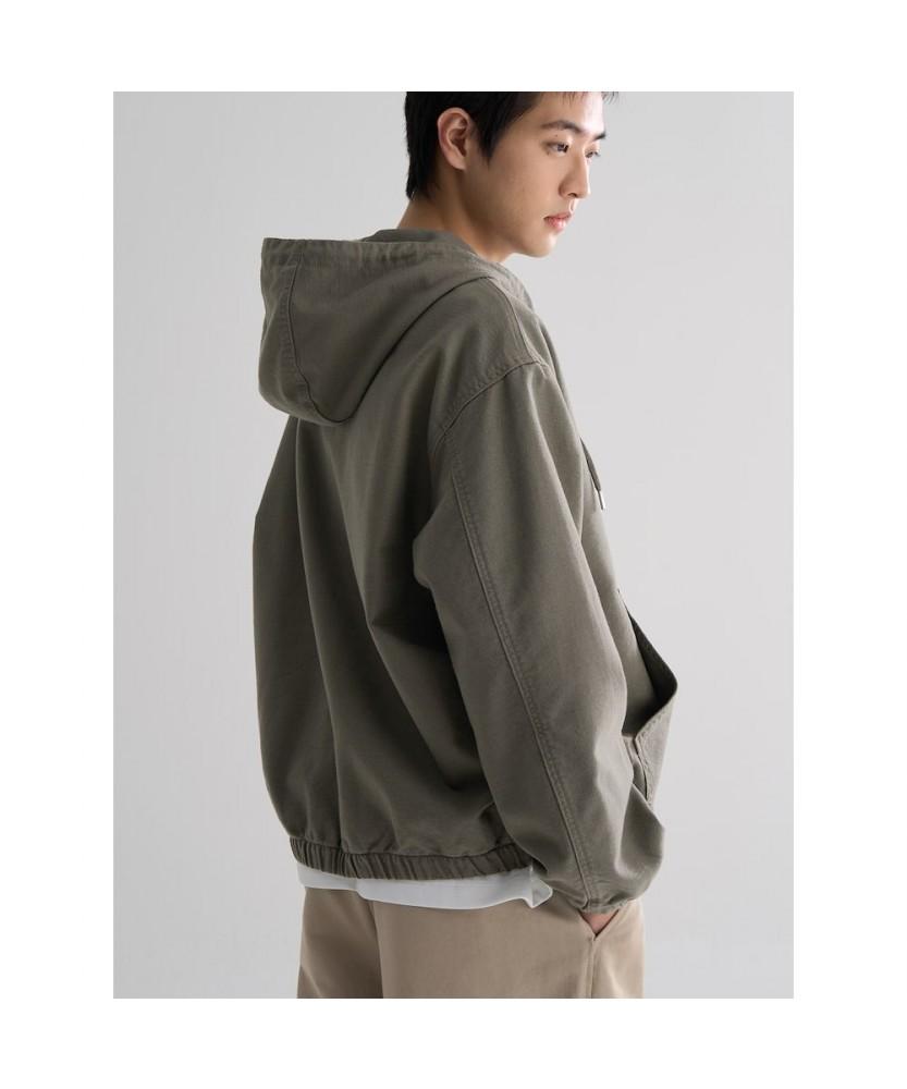 8seconds Natural Wash Hooded Jacket Khaki